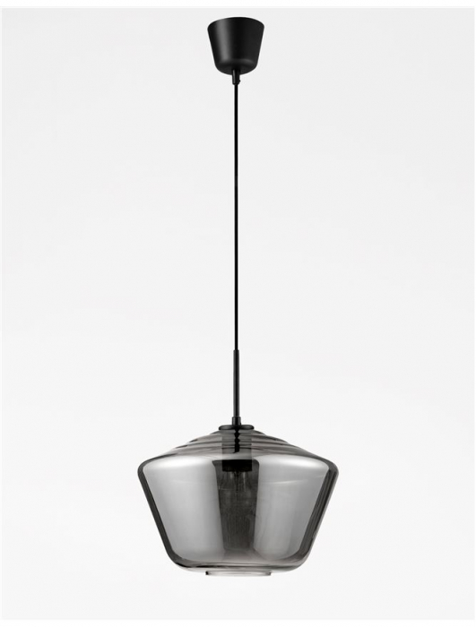 Lustra moderna pendul sticla crom Kale, Ø 30 cm, inaltime reglabila, 9724141 - Novaluce [4]