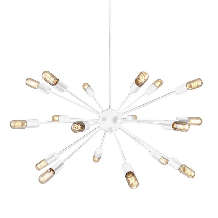 Lustra moderna retro tip pendul alba/neagra Star 90 cm, metal, 18 becuri, AZ 1658 - Azzardo [1]