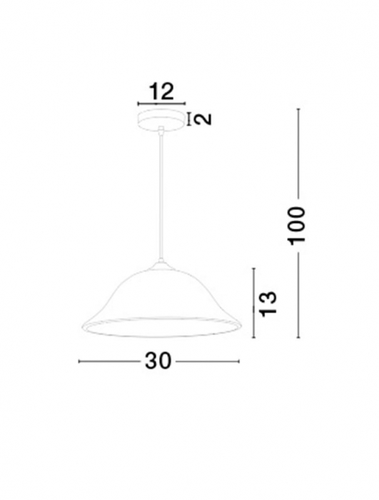 Lustra moderna rotunda alba Devra Ø 30/40 cm, abajur sticla, baza metal, 605805 - Novaluce [7]