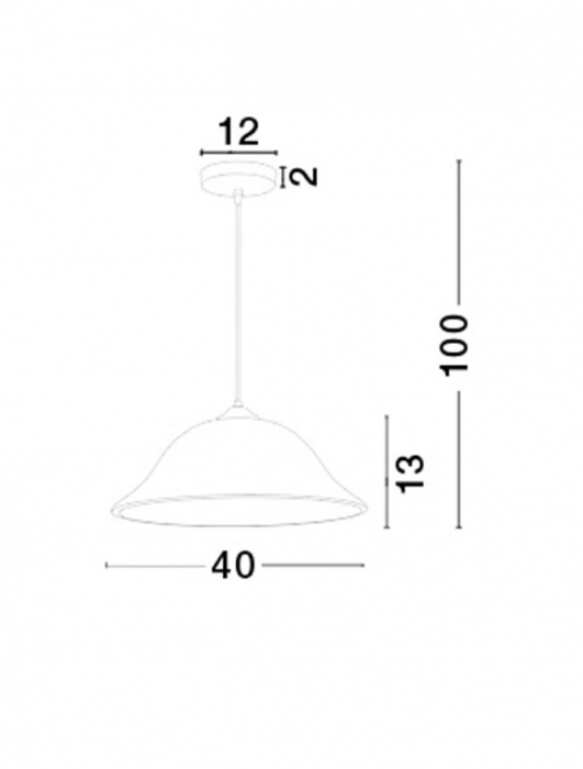 Lustra moderna rotunda alba Devra Ø 30/40 cm, abajur sticla, baza metal, 605805 - Novaluce [3]