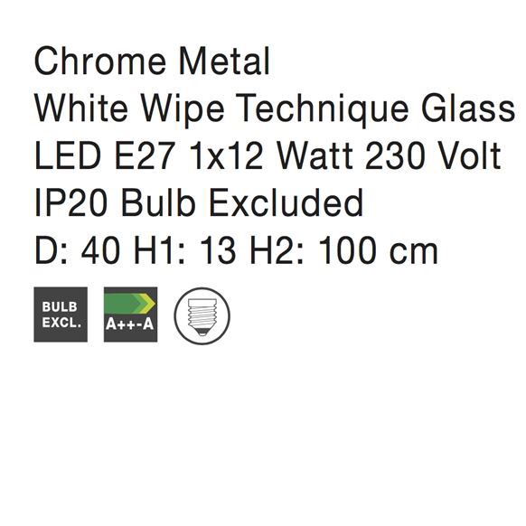 Lustra moderna rotunda alba Devra Ø 30/40 cm, abajur sticla, baza metal, 600821 - Novaluce [8]