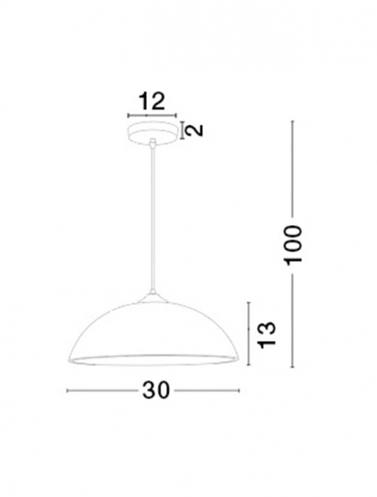 Lustra moderna rotunda alba Devra Ø 30/40 cm, abajur sticla, baza metal, 600821 - Novaluce [3]