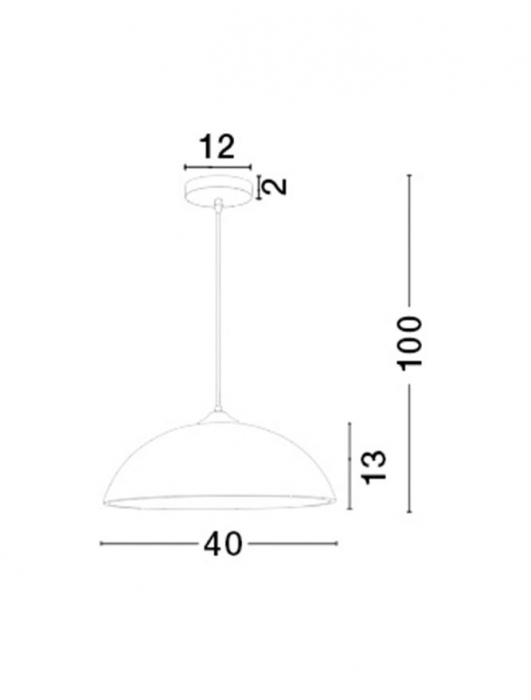 Lustra moderna rotunda alba Devra Ø 30/40 cm, abajur sticla, baza metal, 600821 - Novaluce [7]