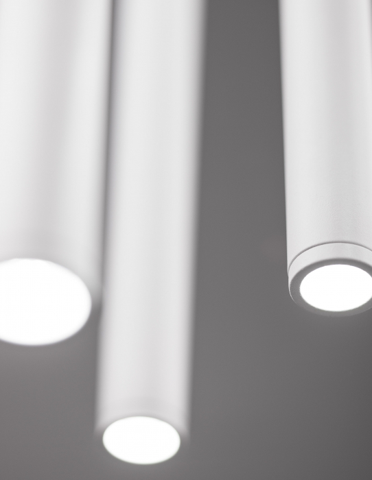 Lustra moderna rotunda cu 7 pendule LED suspendate Youri Ø40 cm alba/neagra, 9184023 - Novaluce [5]