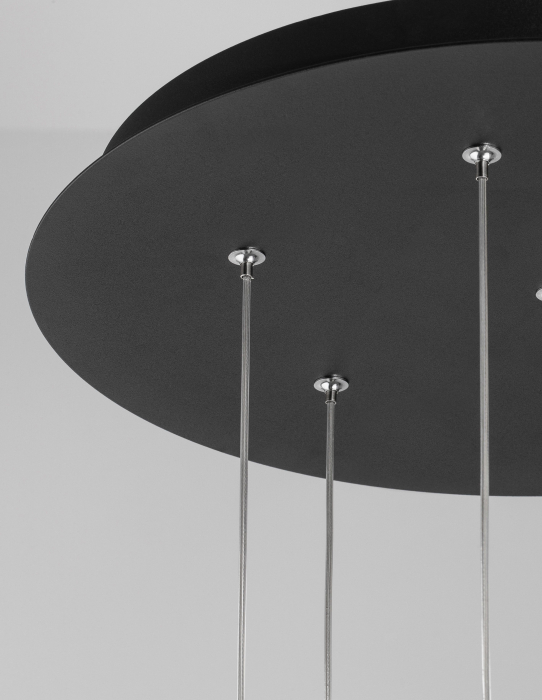 Lustra moderna rotunda cu 7 pendule LED suspendate Youri Ø40 cm alba/neagra, 9184023 - Novaluce [19]