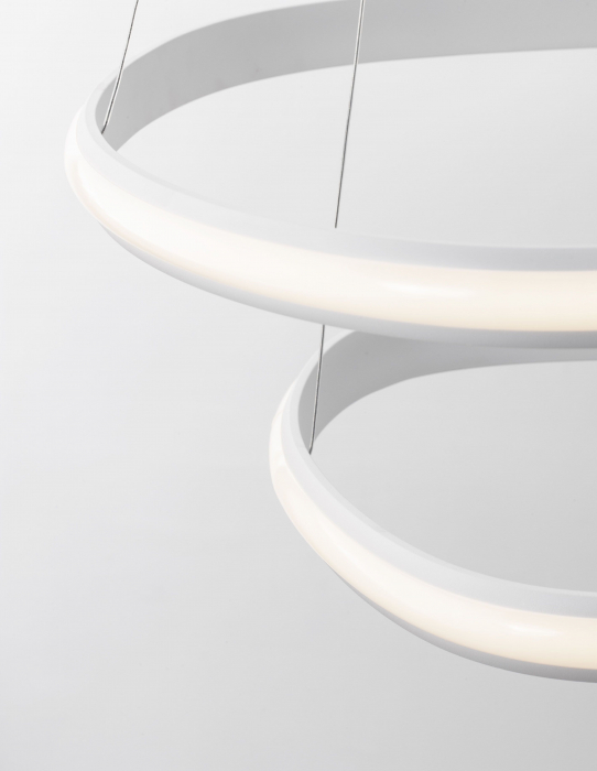 Lustra moderna rotunda dimabila LED Valens Ø59 cm, abajur doua cercuri negre/albe, 9357061 - Novaluce [3]