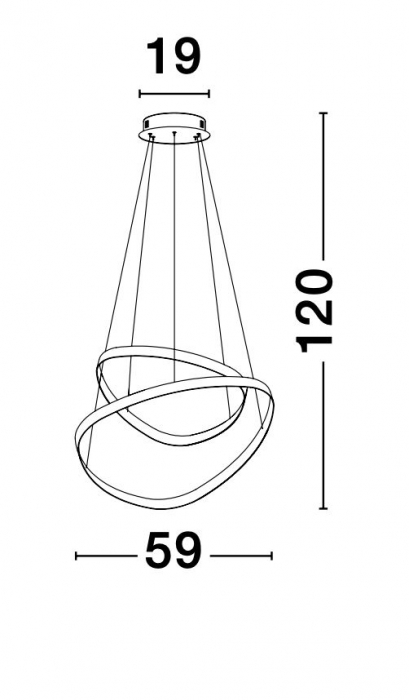 Lustra moderna rotunda dimabila LED Valens Ø59 cm, abajur doua cercuri negre/albe, 9357061 - Novaluce [7]