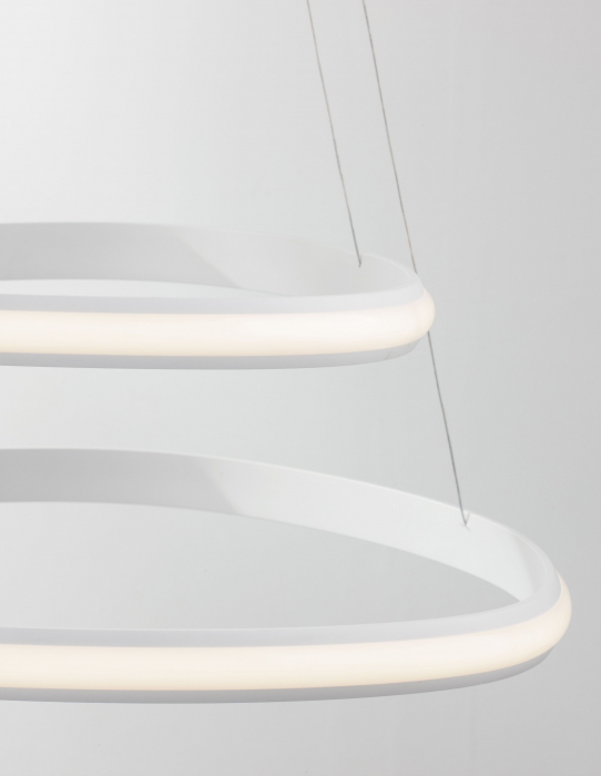 Lustra moderna rotunda dimabila LED Valens Ø59 cm, abajur doua cercuri negre/albe, 9357061 - Novaluce [6]