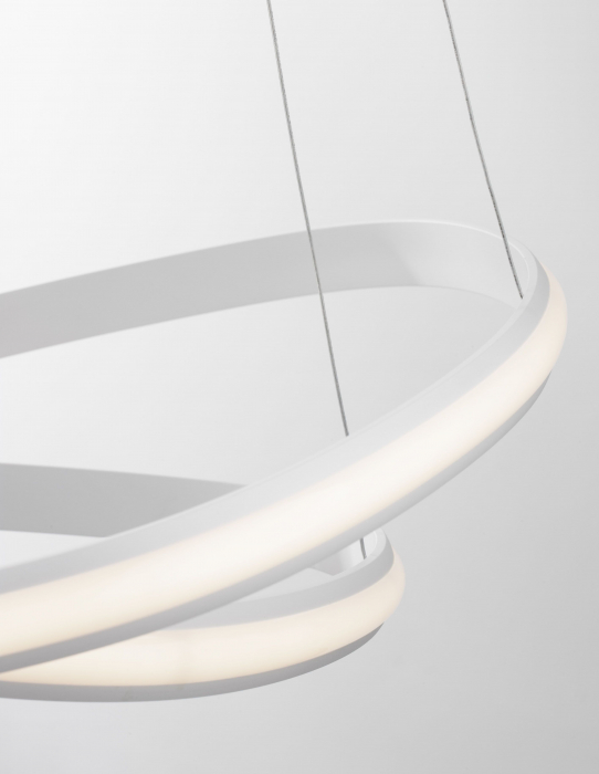 Lustra moderna rotunda dimabila LED Valens Ø59 cm, abajur doua cercuri negre/albe, 9357061 - Novaluce [4]