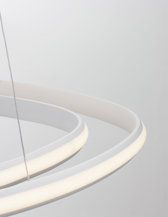 Lustra moderna rotunda dimabila LED Valens Ø59 cm, abajur doua cercuri negre/albe, 9357061 - Novaluce [5]