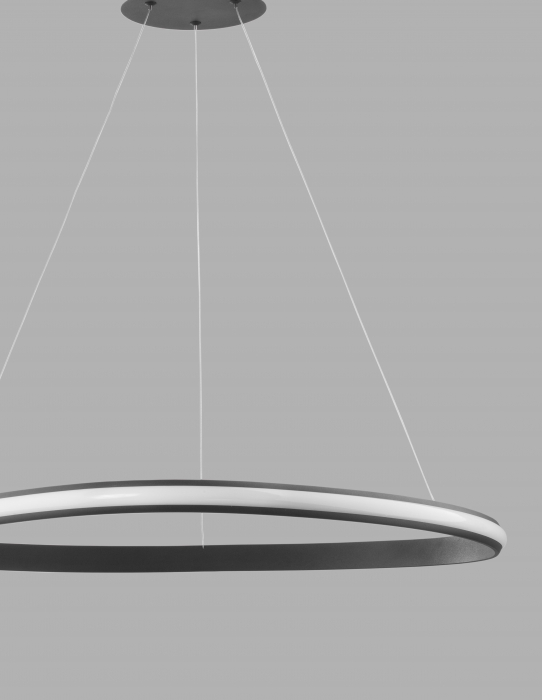 Lustra moderna rotunda dimabila LED Valens Ø74 cm, abajur cerc negru/alb, 9357064 - Novaluce [2]