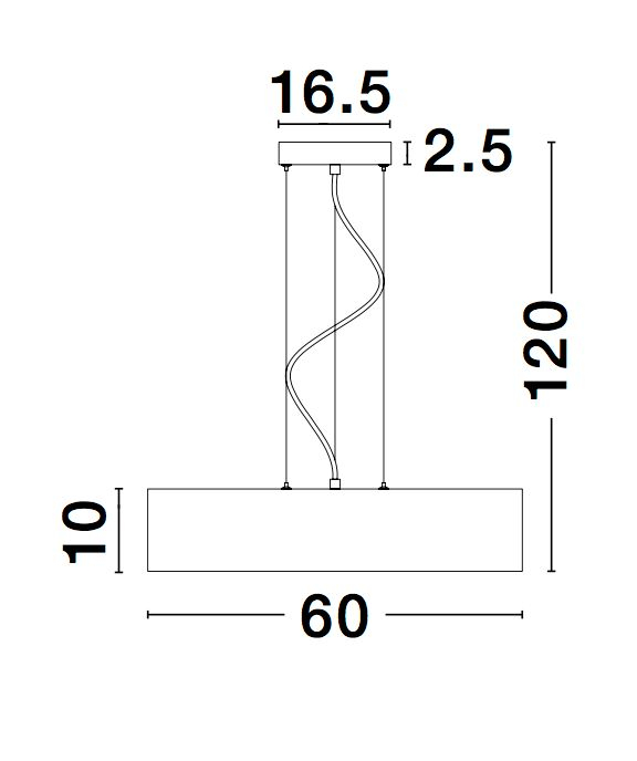 Lustra moderna rotunda LED alba/gri Gonca Ø60 cm, aluminiu & acril, 616803 - Novaluce [3]