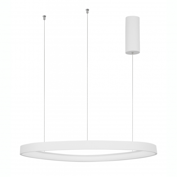 Lustra moderna rotunda LED dimabil Rinat 65 cm metal alb/negru/maro, design minimalist, 9053553 - Novaluce [9]