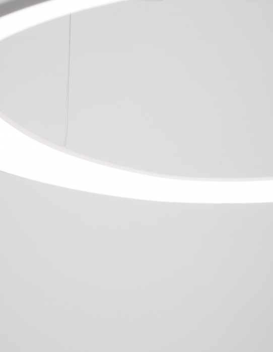 Lustra moderna rotunda LED dimabil Rinat 65 cm metal alb/negru/maro, design minimalist, 9053553 - Novaluce [12]