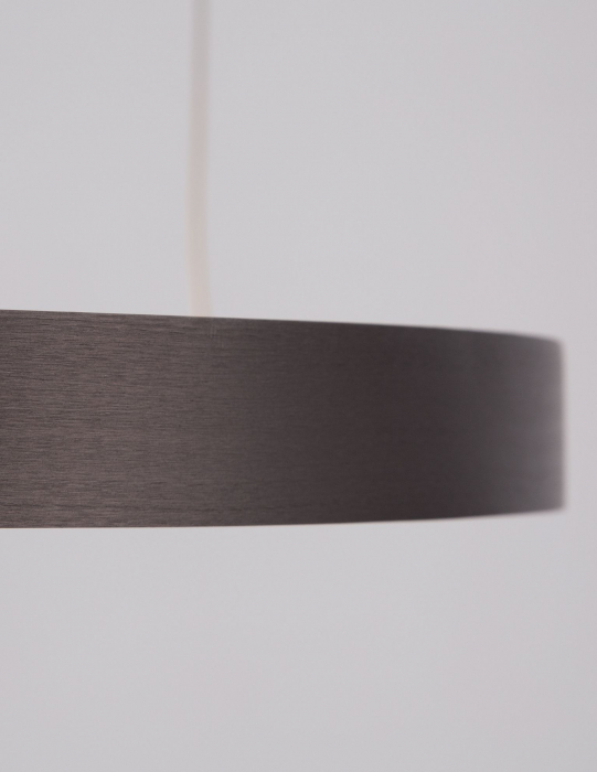 Lustra moderna rotunda LED dimabil Rinat 65 cm metal alb/negru/maro, design minimalist, 9053553 - Novaluce [4]