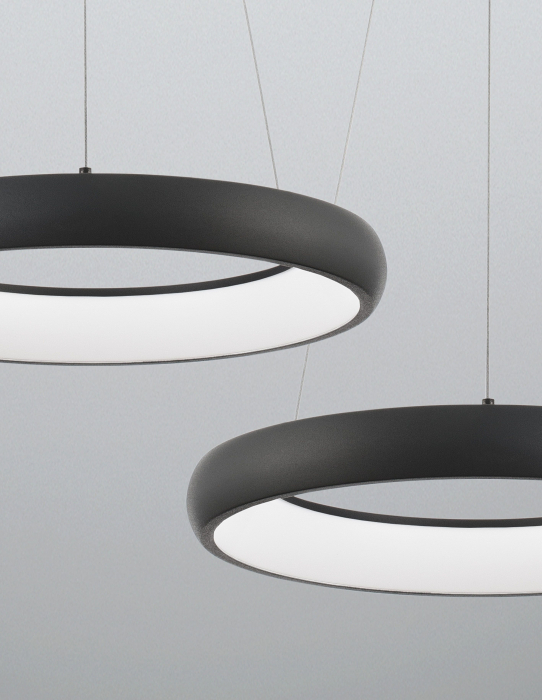 Lustra moderna rotunda LED dimabila Idalia diverse dimensiuni, neagra/gri/maro/alba, 8105620 - Novaluce [4]