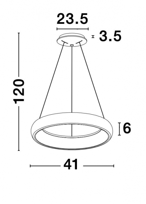 Lustra moderna rotunda LED dimabila Idalia diverse dimensiuni, neagra/gri/maro/alba, 8105620 - Novaluce [6]