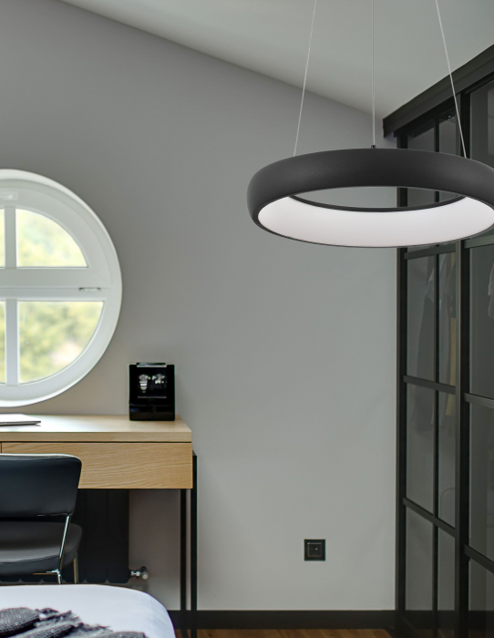Lustra moderna rotunda LED dimabila Idalia diverse dimensiuni, neagra/gri/maro/alba, 8105620 - Novaluce [5]