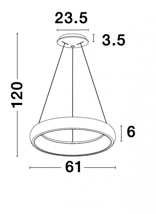 Lustra moderna rotunda LED dimabila Idalia diverse dimensiuni, neagra/gri/maro/alba, 8105620 - Novaluce [13]