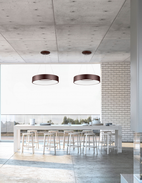 Lustra moderna rotunda LED Rondo Full Ø60 cm, metal maro/gri/negru/alb, 6167206 - Novaluce [4]