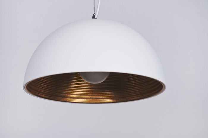 Lustra moderna rotunda metal Kissmet Ø 18/40/50 cm, negru/alb cu auriu, crom, AZ 1395 - Azzardo [10]