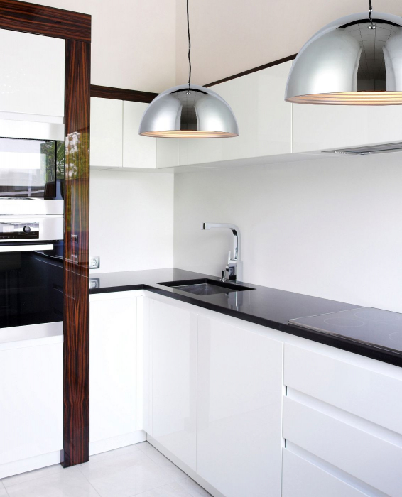 Lustra moderna rotunda metal Kissmet Ø 18/40/50 cm, negru/alb cu auriu, crom, AZ 1395 - Azzardo [13]