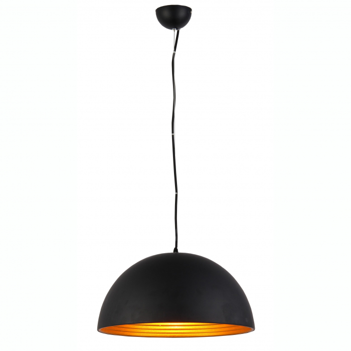 Lustra moderna rotunda metal Kissmet Ø 18/40/50 cm, negru/alb cu auriu, crom, AZ 1395 - Azzardo [1]
