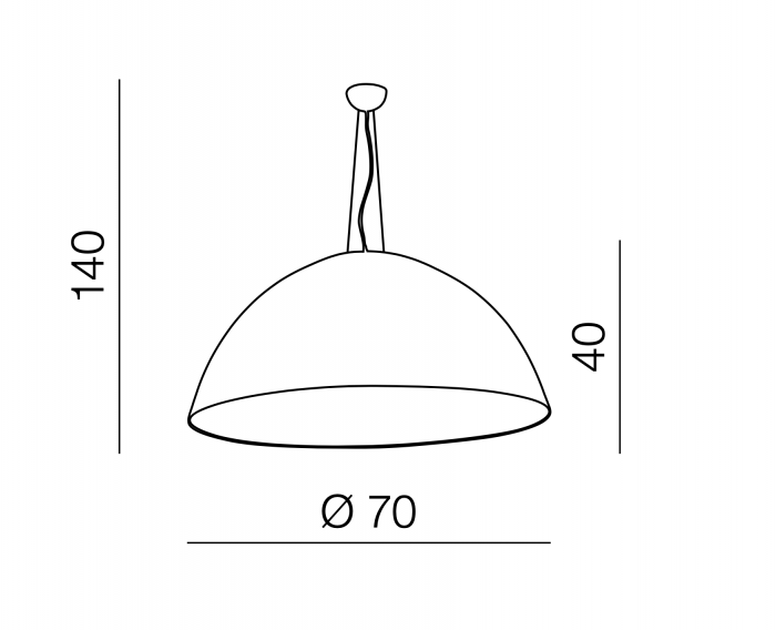 Lustra moderna rotunda neagra Neske Ø 70/90 cm, metal, AZ 1403 - Azzardo [2]