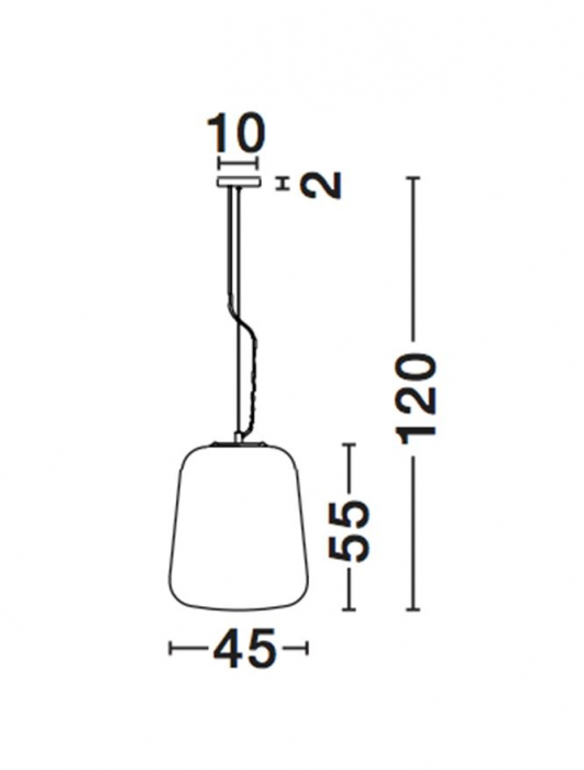 Lustra moderna sticla fumurie degrade Inaria, Ø 25/33/45 cm, inaltime reglabila, 7212603 - Novaluce [8]