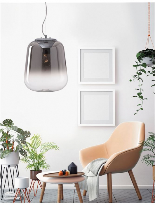 Lustra moderna sticla fumurie degrade Inaria, Ø 25/33/45 cm, inaltime reglabila, 7212603 - Novaluce [6]