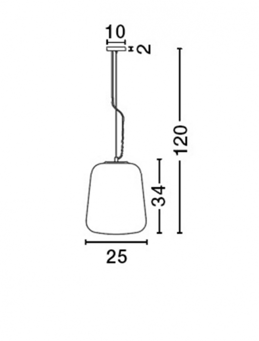 Lustra moderna sticla fumurie degrade Inaria, Ø 25/33/45 cm, inaltime reglabila, 7212603 - Novaluce [4]