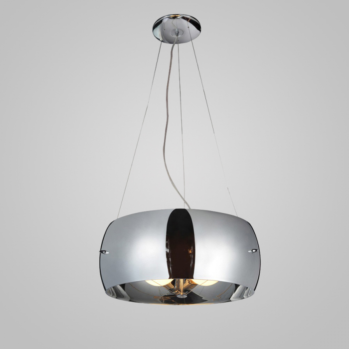 Lustra moderna suspendata Kugle Ø 40, sticla crom/neagra/transparenta, 3 becuri, AZ 0846 - Azzardo [5]