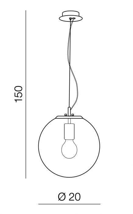 Lustra moderna tip glob Yonca sticla transparenta - crom/cupru/auriu, diverse dimensiuni, AZ 3108 - Azzardo [5]