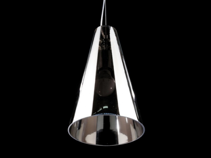 Lustra moderna tip pendul Bell 18x32 cm sticla fumurie efect crom, AZ 0995 - Azzardo [4]