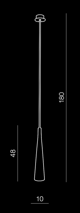 Lustra moderna tip pendul Bell High 10x48 cm sticla fumurie efect crom, AZ 0998 - Azzardo [5]