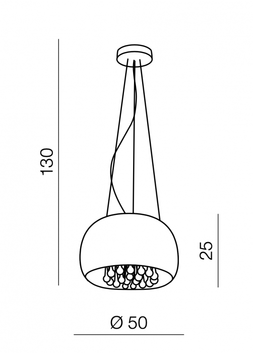 Lustra moderna tip pendul Inha Ø 23/40/50 cm cu cristale, sticla cromata/metal, AZ 3082 - Azzardo [9]
