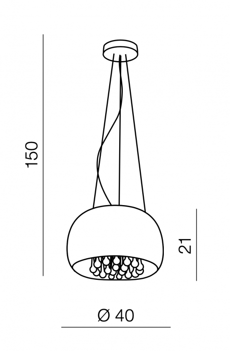 Lustra moderna tip pendul Inha Ø 23/40/50 cm cu cristale, sticla cromata/metal, AZ 3082 - Azzardo [10]