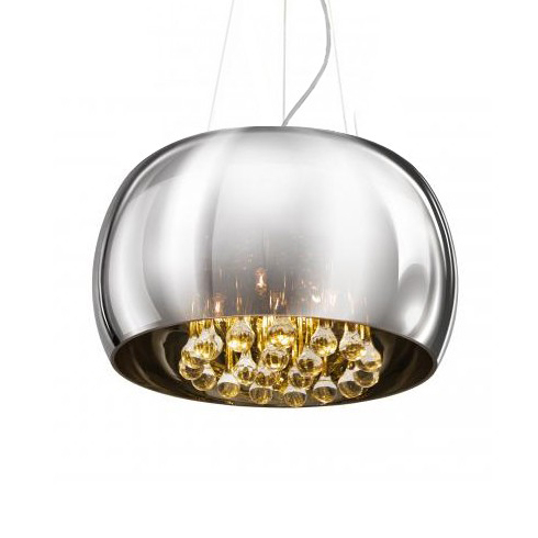 Lustra moderna tip pendul Inha Ø 23/40/50 cm cu cristale, sticla cromata/metal, AZ 3082 - Azzardo [6]