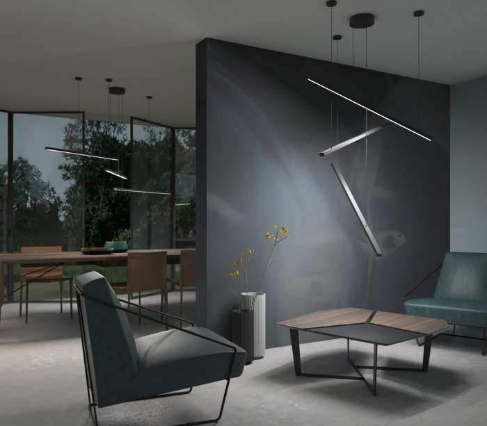 Lustra neagra 3xLED dimabil Linda III 100x100 cm metal/acril, inaltime reglabila, P0311D - Maxlight [7]