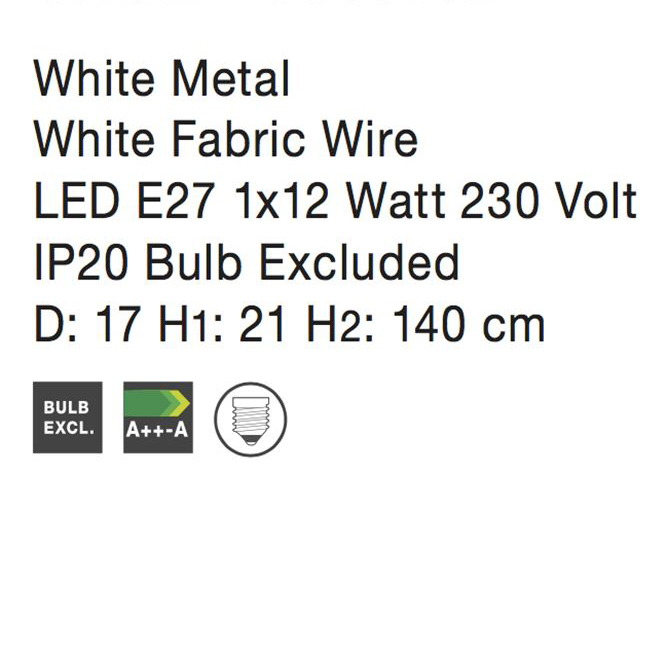 Lustra neagra/alba/cupru tip pendul Namid abajur din tije metalice, Ø 17 cm, 8809701 - Novaluce [6]