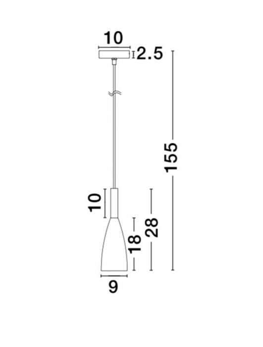 Lustra neagra/alba tip pendul Nobbi, din metal, Ø 9 cm, inaltime reglabila, 8883801 - Novaluce [3]