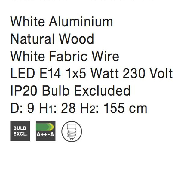 Lustra neagra/alba tip pendul Nobbi, din metal, Ø 9 cm, inaltime reglabila, 8883801 - Novaluce [4]