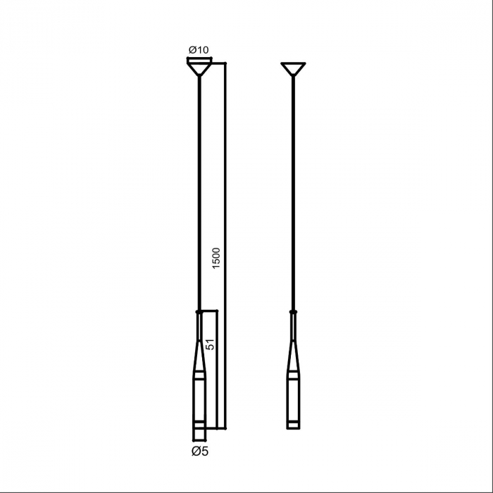 Lustra neagra CONTE tip pendul, inaltime reglabila, metal/sticla, 003064-011441 - Zumaline [3]
