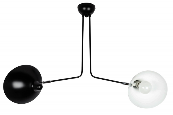 Lustra neagra design industrial Raven 2 brate, metal, MD21178-2 - King [4]