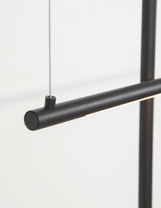 Lustra neagra liniara cu pendule suspendate Gohar 110 cm stil minimalist, iluminare LED, 9088105 - Novaluce [5]