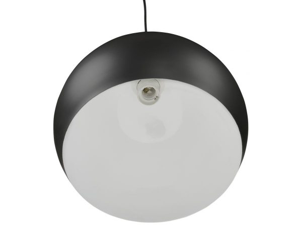 Lustra design neagra pe cablu Anisa cu abajur rotund otel, HL00610BL - Kokoon [5]