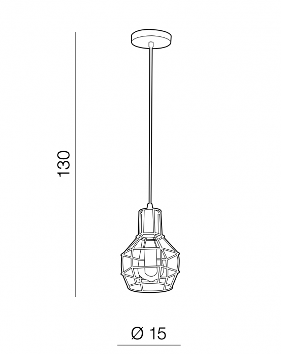 Lustra neagra pendul stil industrial detalii cupru Alio Ø 15 cm, metal, AZ 1659 - Azzardo [6]