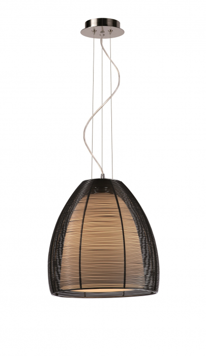 Lustra neagra PICO Ø 30 cm metal/sticla, inaltime reglabila, 003064-001128 - Zumaline [2]