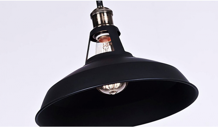 Lustra neagra stil industrial Zeliko Ø 31 cm, metal, AZ 1351 - Azzardo [3]