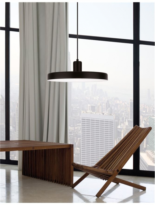 Lustra neagra tip pendul rotund Gardi Ø 36/60 cm, din metal, inaltime reglabila, 540602 - Novaluce [4]